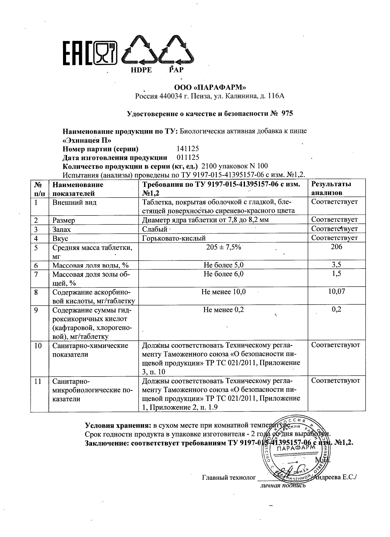 Паспорт №112025